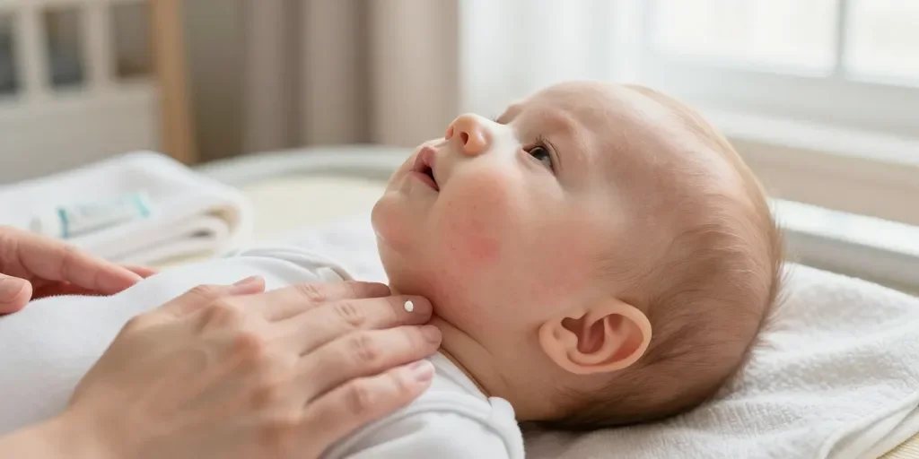 Bébé rougeur dans les plis du cou : le soulagement rapide et sûr ?
